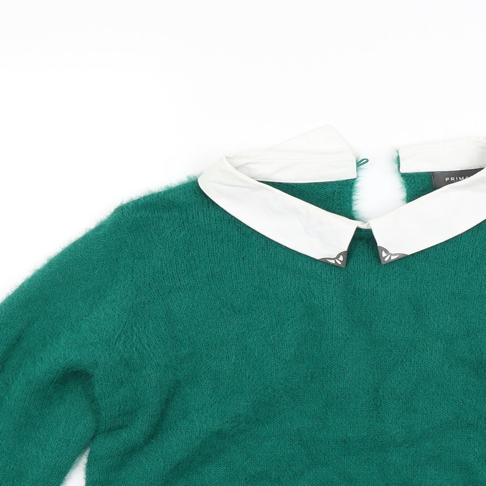 Primark Womens Green  Knit Pullover Jumper Size 2XS