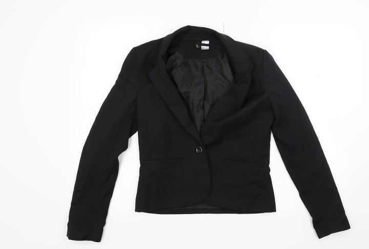Divided Womens Black Jacket Blazer Size 8