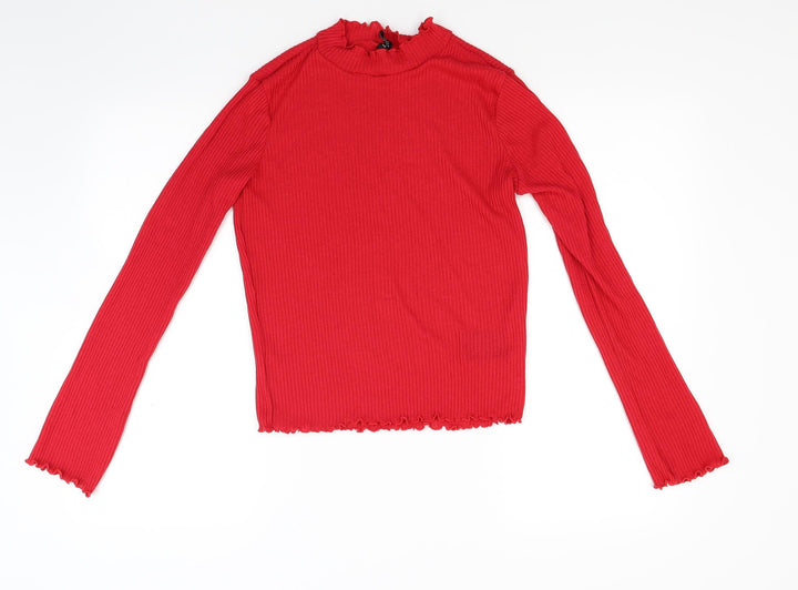 Divided Womens Red Knit Pullover Jumper Size M