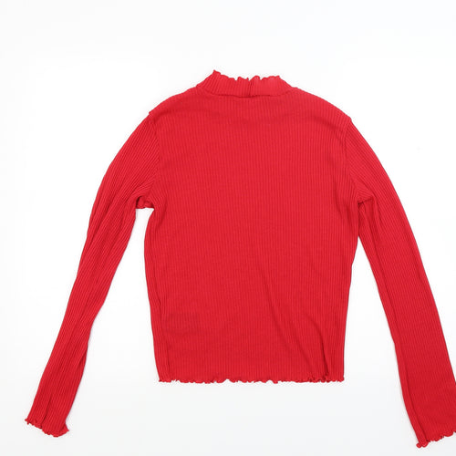 Divided Womens Red  Knit Pullover Jumper Size M