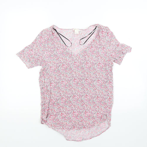 H&M Womens Multicoloured Floral  Basic Blouse Size 6