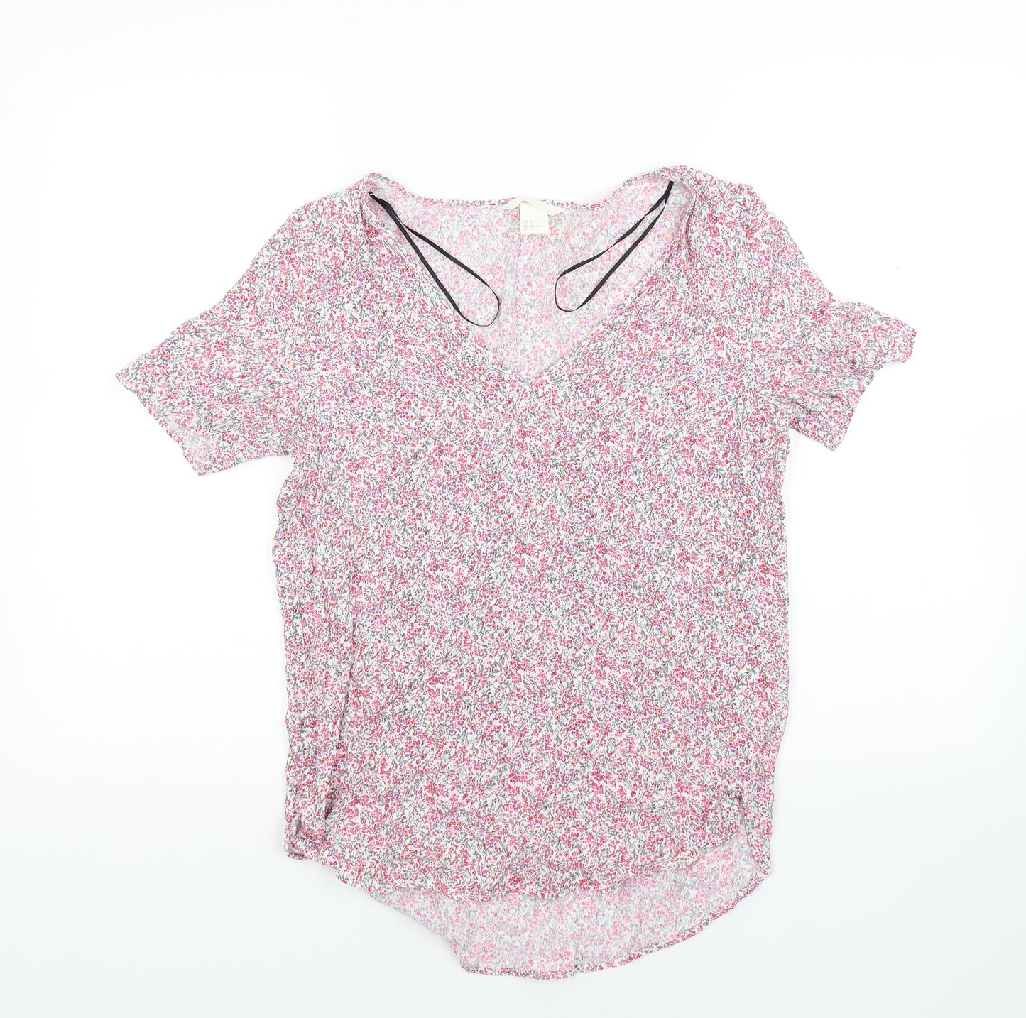 H&M Womens Multicoloured Floral  Basic Blouse Size 6