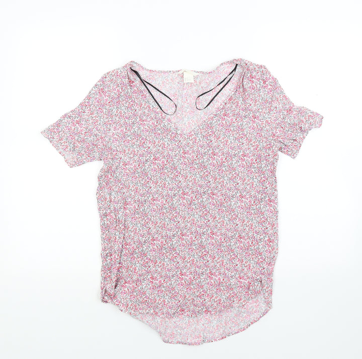 H&M Womens Multicoloured Floral  Basic Blouse Size 6