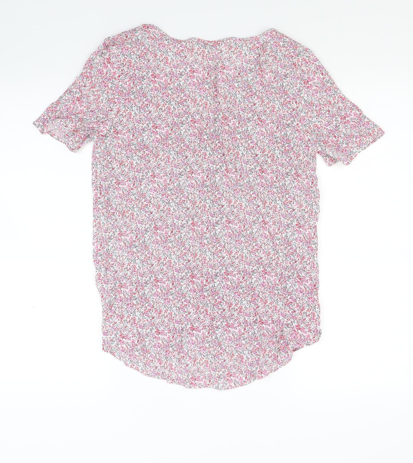 H&M Womens Multicoloured Floral  Basic Blouse Size 6