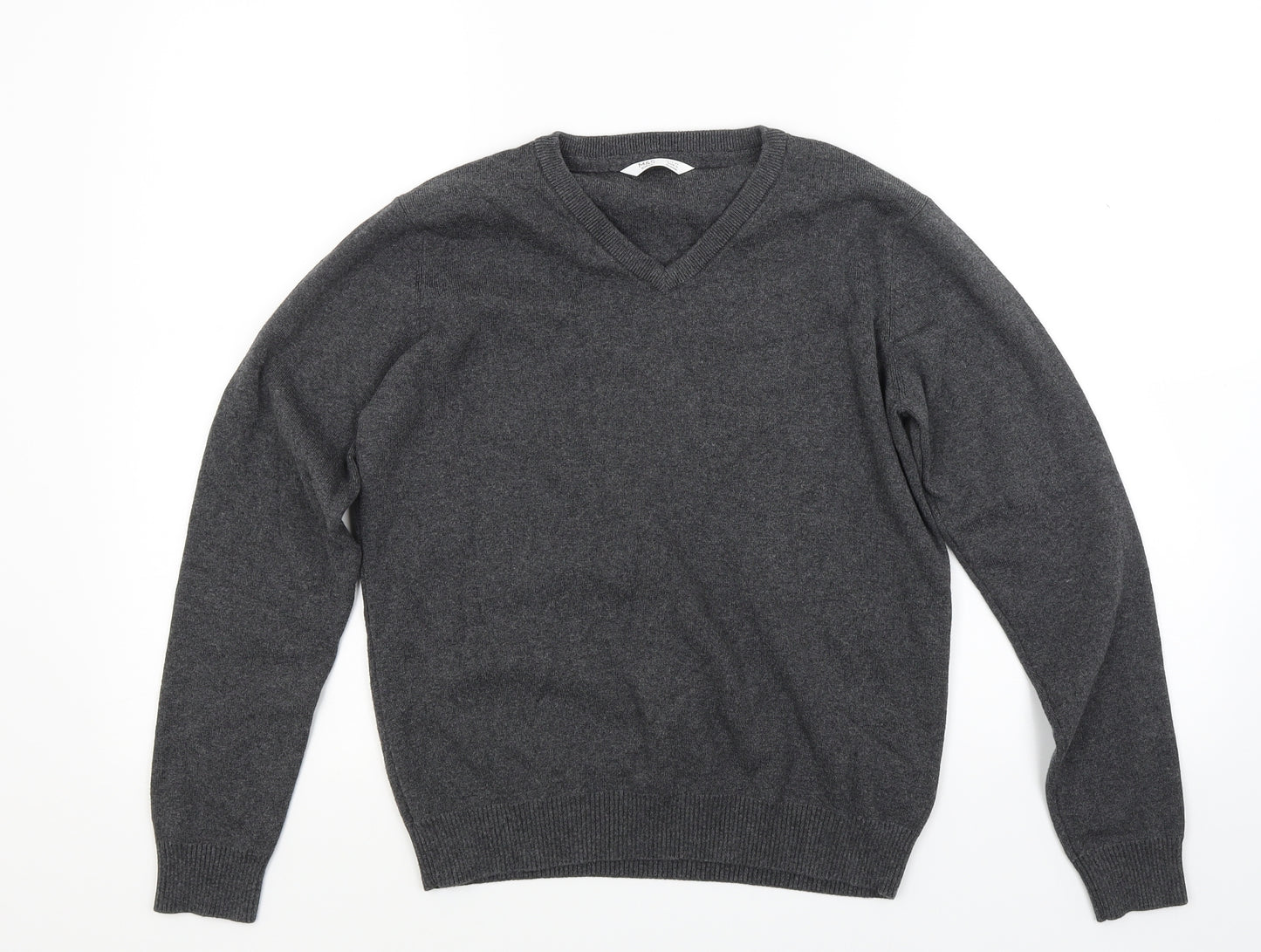 Marks and Spencer Boys Grey  Knit Pullover Jumper Size 12 Years