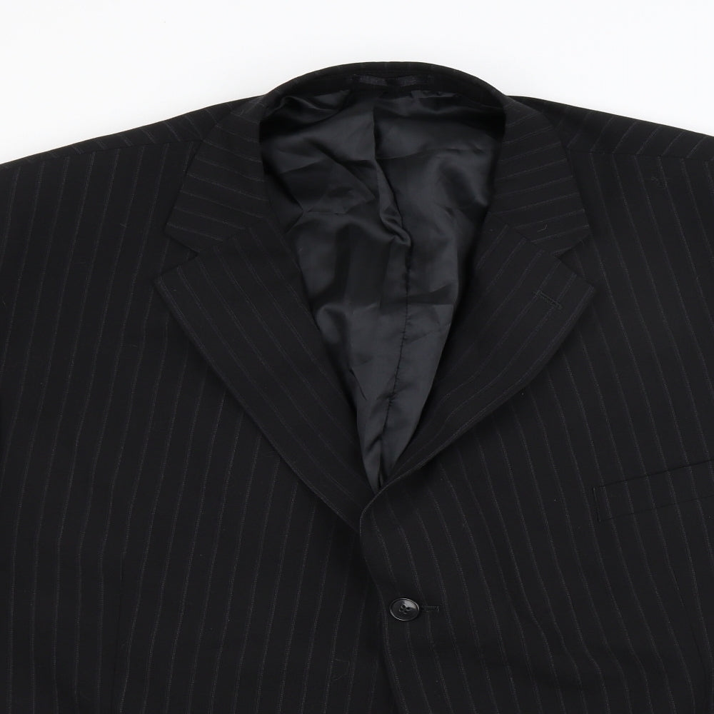 Centaur Mens Black Striped  Jacket Blazer Size 52