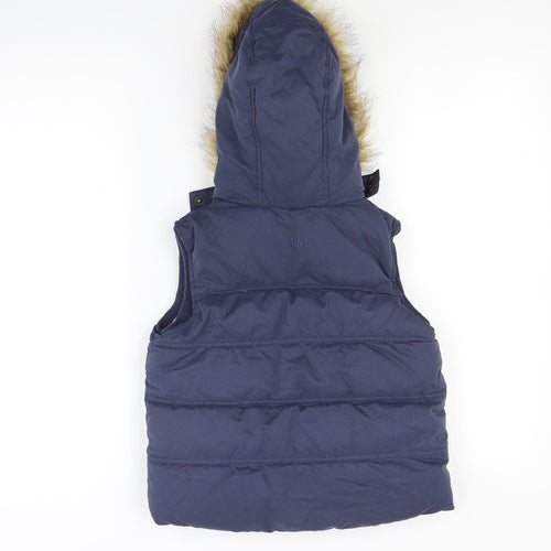 Fat Face Girls Blue   Gilet Coat Size 6-7 Years