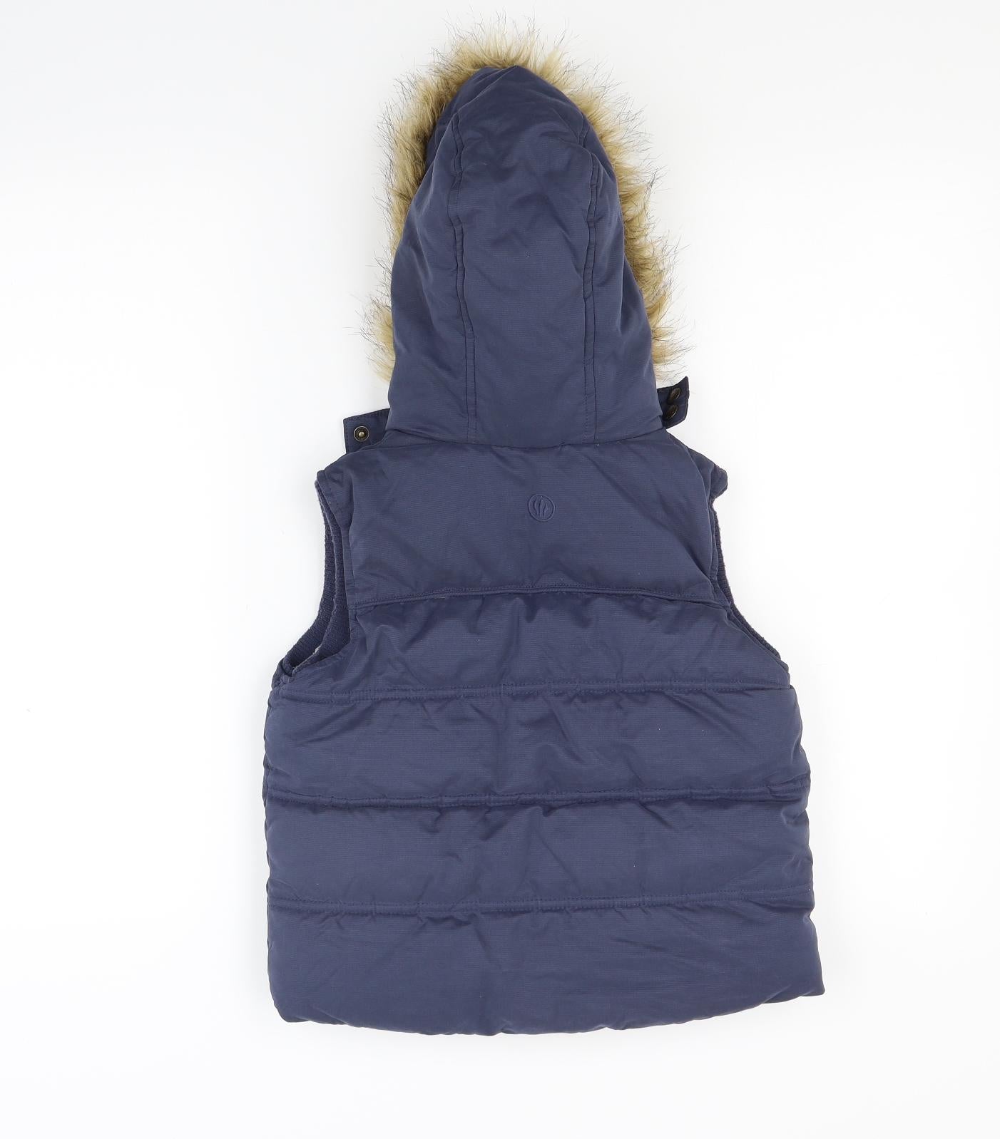 Fat Face Girls Blue   Gilet Coat Size 6-7 Years