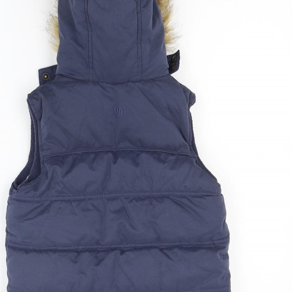 Fat Face Girls Blue   Gilet Coat Size 6-7 Years