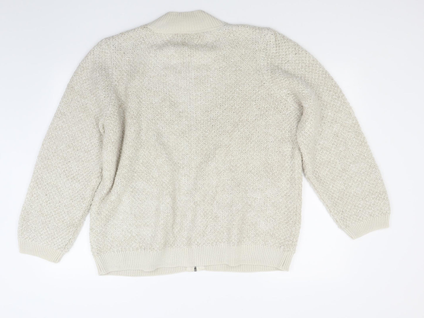 Per Una Womens White  Knit Cardigan Jumper Size 18