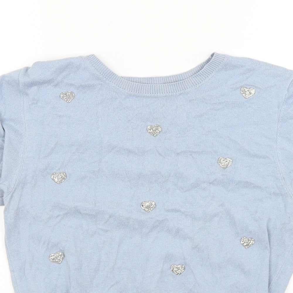 Oasis Womens Blue  Knit Pullover Jumper Size L