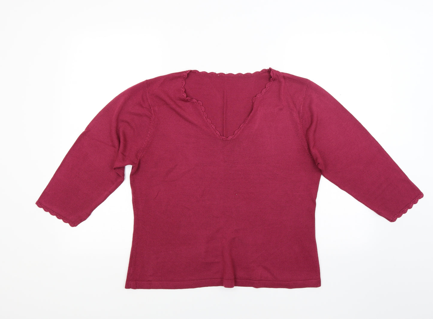 BHS Womens Red  Knit Pullover Jumper Size 16
