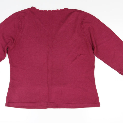 BHS Womens Red  Knit Pullover Jumper Size 16