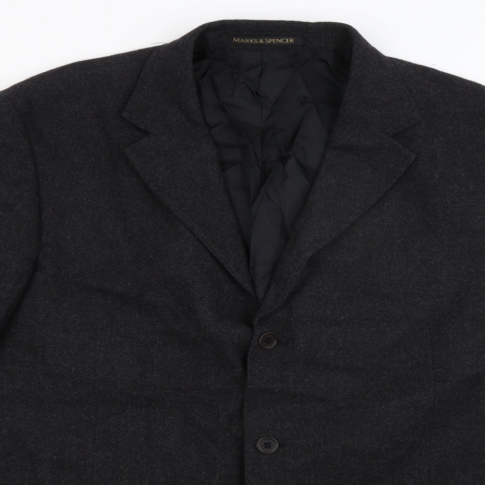 Marks and Spencer Mens Grey  Knit Jacket Blazer Size 46