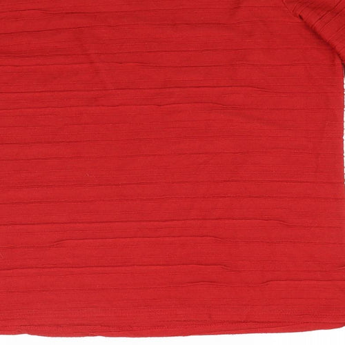 Laura Torelli Womens Red  Knit Pullover Jumper Size S