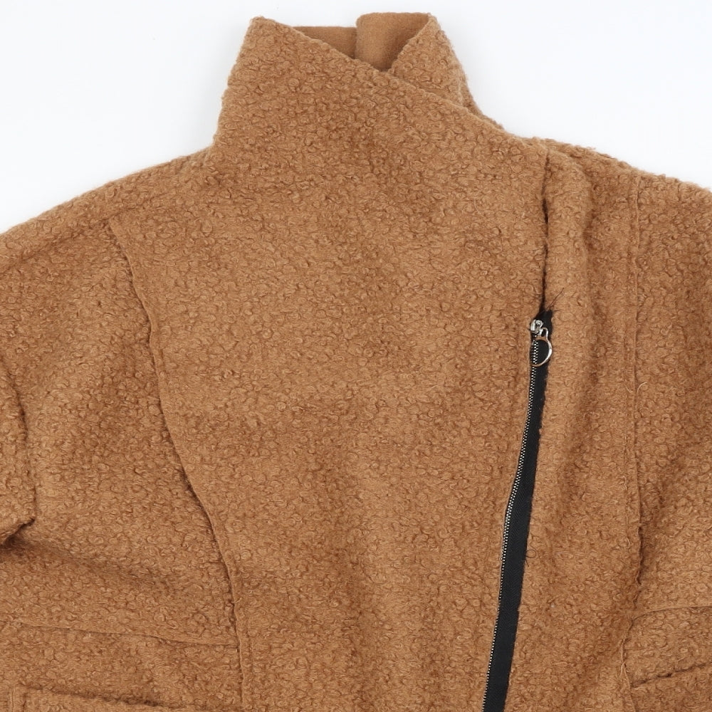 Preworn Womens Brown   Overcoat Coat Size L