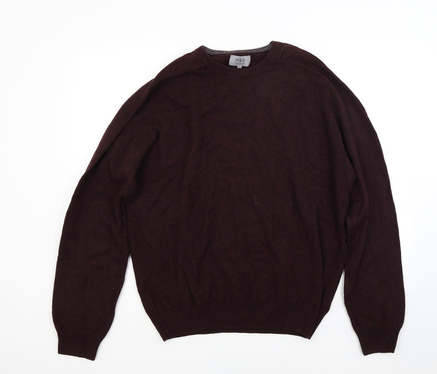 Marks and Spencer Mens Red  Knit Pullover Jumper Size XL