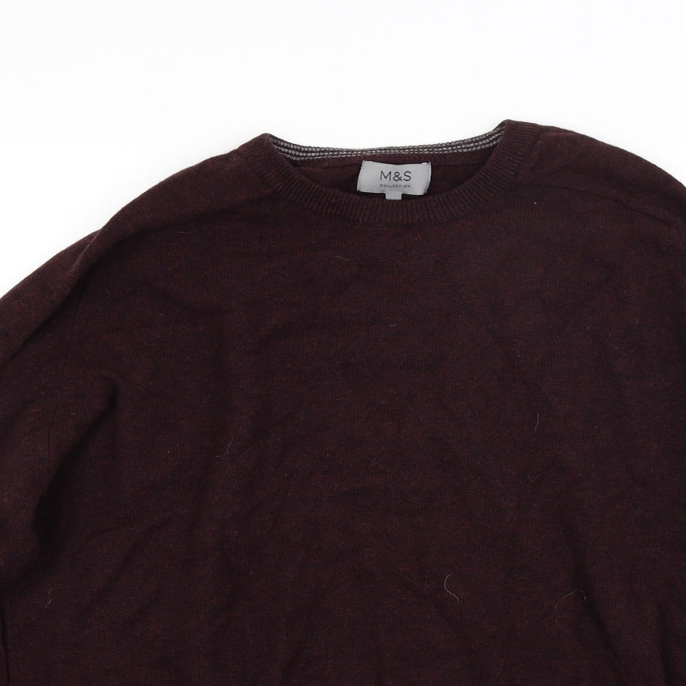 Marks and Spencer Mens Red  Knit Pullover Jumper Size XL