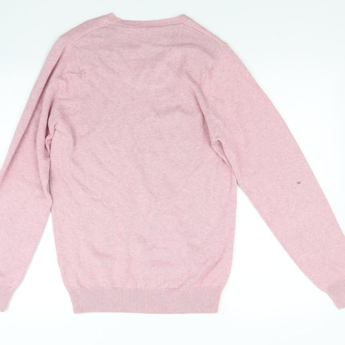 Marks and Spencer Mens Pink  Knit Pullover Jumper Size XS