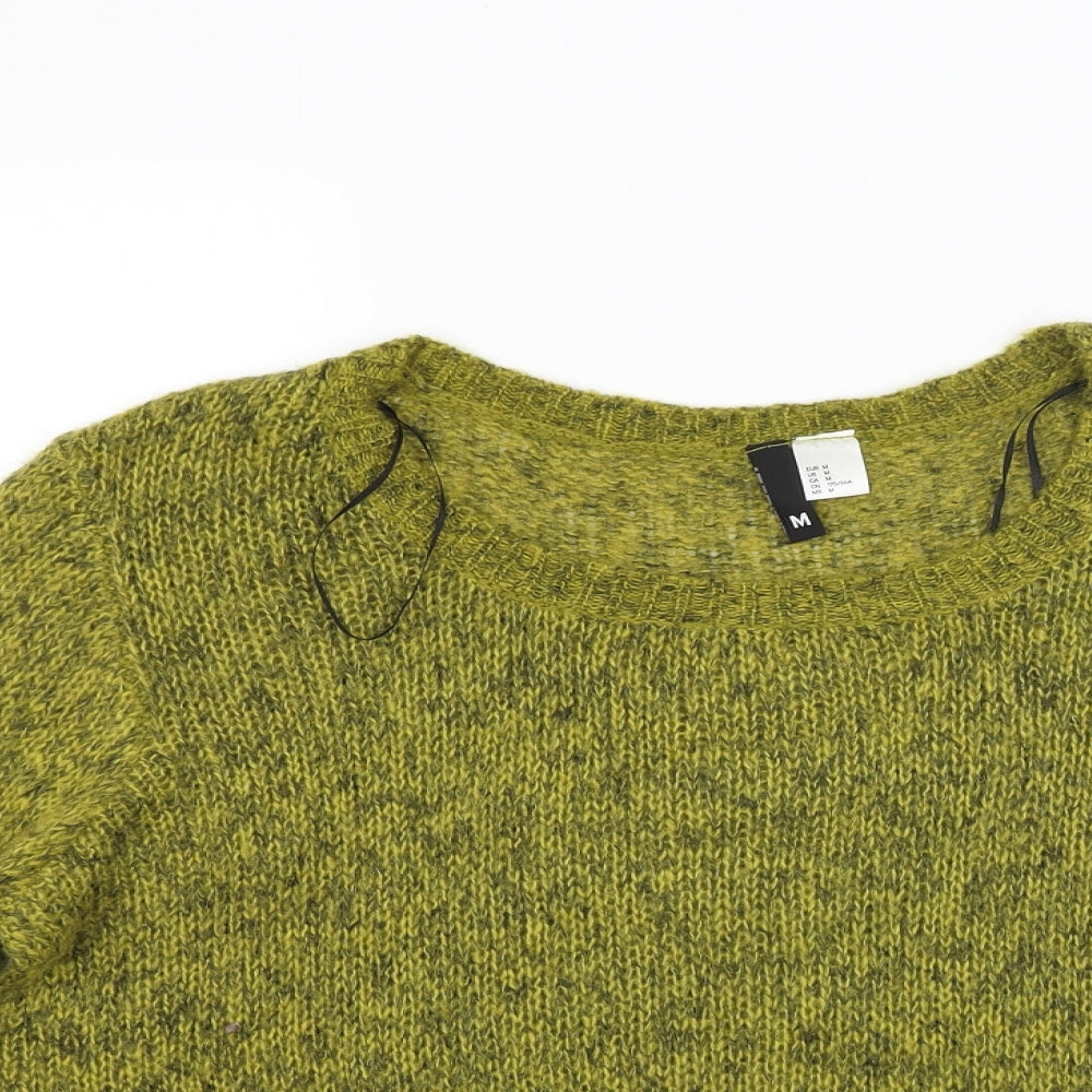 Divided Womens Green  Knit Pullover Jumper Size M