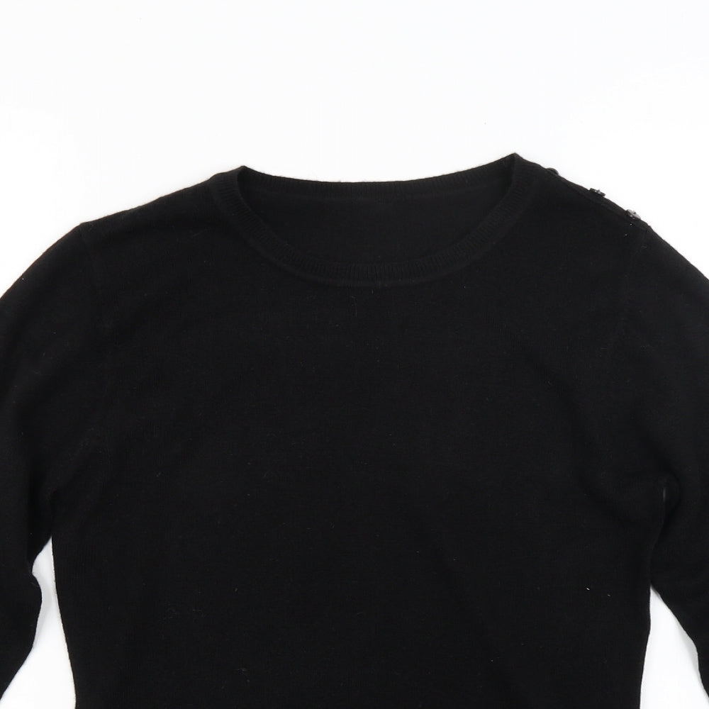 Primark Womens Black  Knit Pullover Jumper Size 12