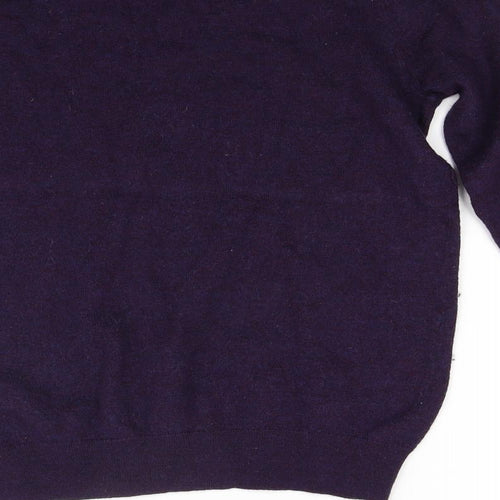 Simon Carter Mens Purple  Knit Pullover Jumper Size L