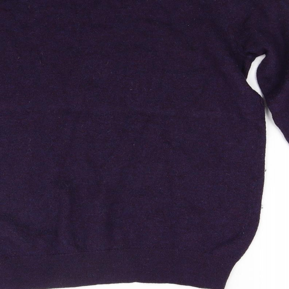 Simon Carter Mens Purple  Knit Pullover Jumper Size L