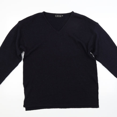 Lana Womens Blue  Knit Pullover Jumper Size L