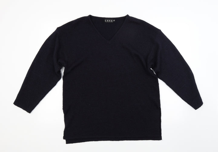 Lana Womens Blue  Knit Pullover Jumper Size L