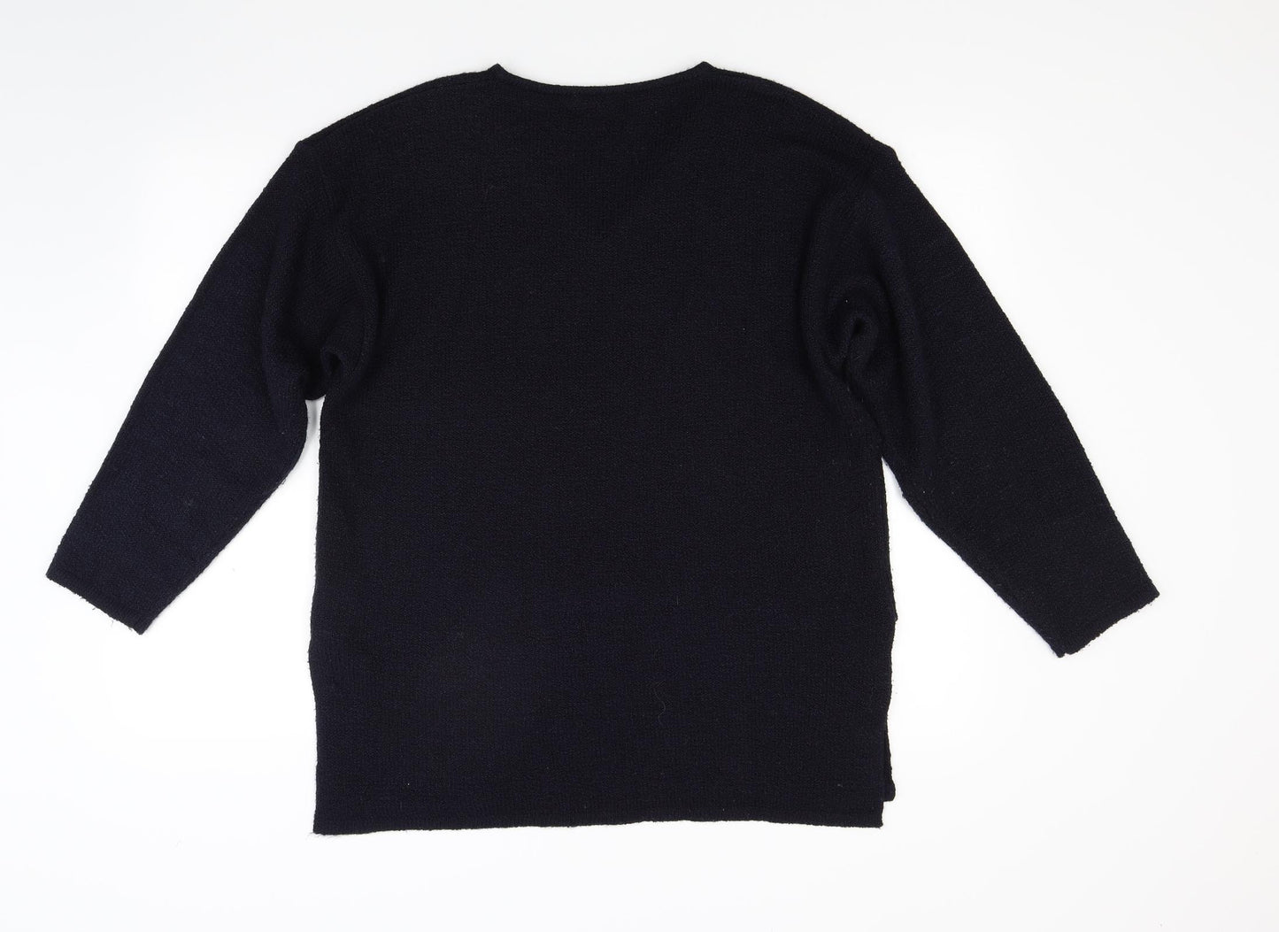 Lana Womens Blue  Knit Pullover Jumper Size L