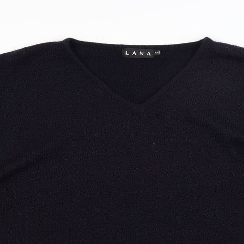 Lana Womens Blue  Knit Pullover Jumper Size L