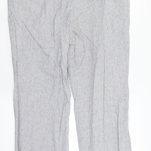 Anna Rose Womens Grey Striped  Dress Pants Trousers Size 14 L26 in