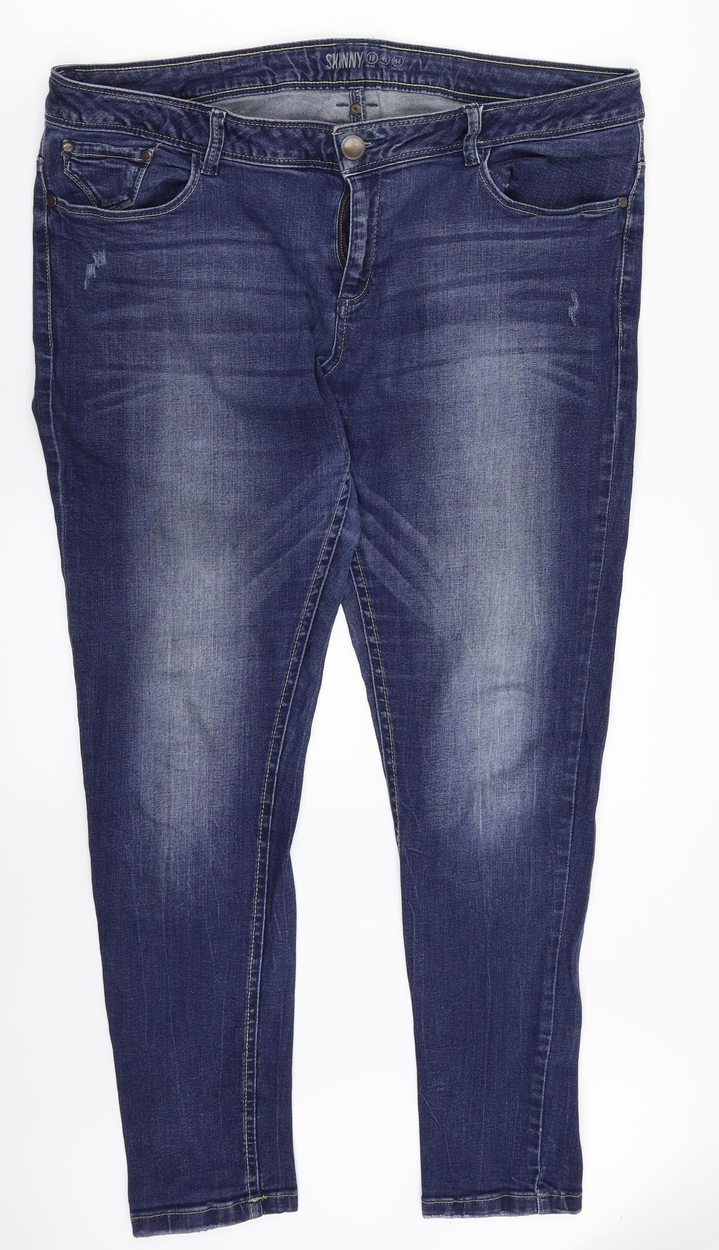 Primark Womens Blue  Denim Skinny Jeans Size 18 L28 in