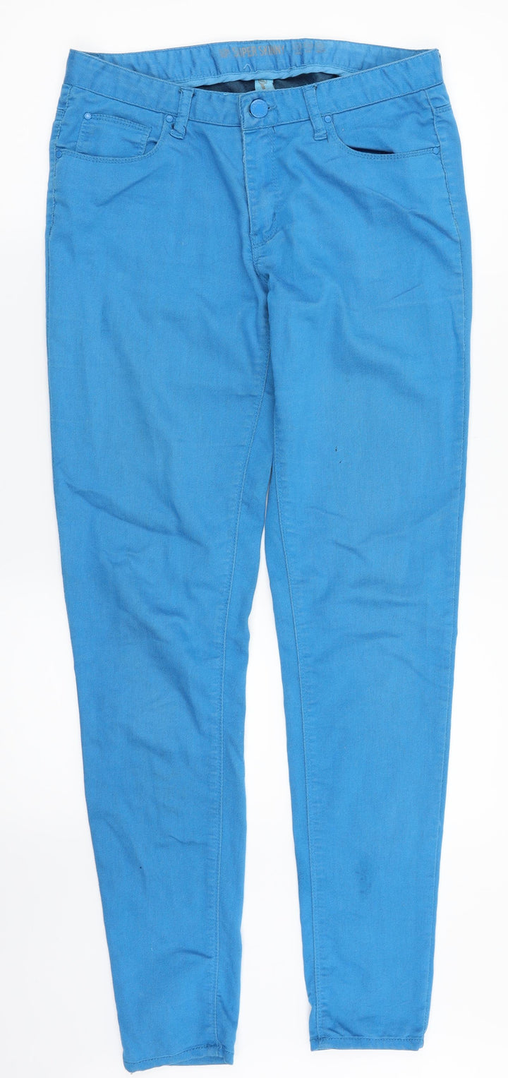 Primark Womens Blue Skinny Jeans Size 10 L31 in