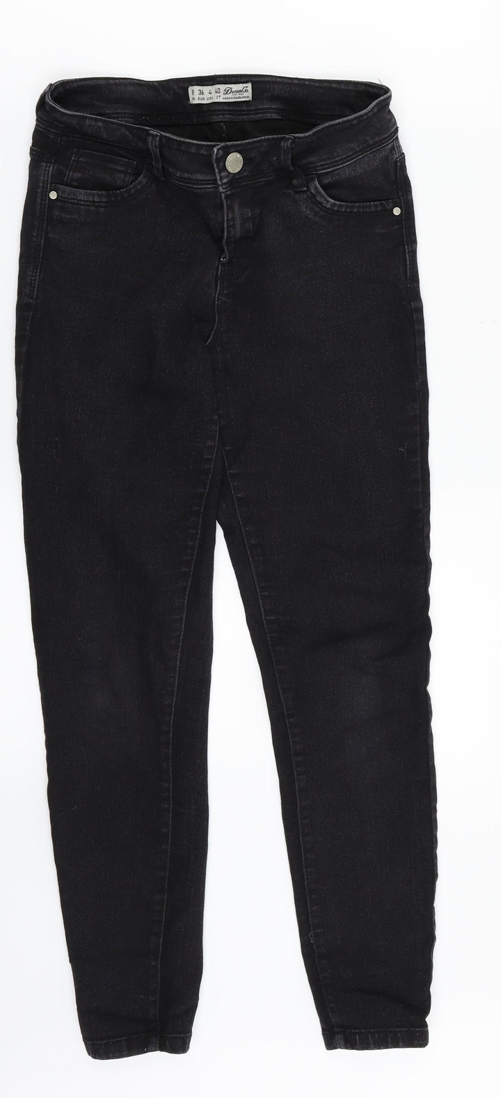Denim & Co. Womens Black Denim Skinny Jeans Size 8 L24 in