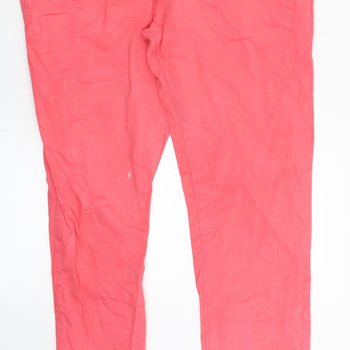 Pepper Womens Pink   Chino Trousers Size 14 L30 in