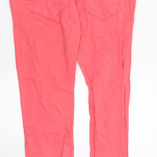 Pepper Womens Pink   Chino Trousers Size 14 L30 in