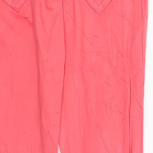 Pepper Womens Pink   Chino Trousers Size 14 L30 in