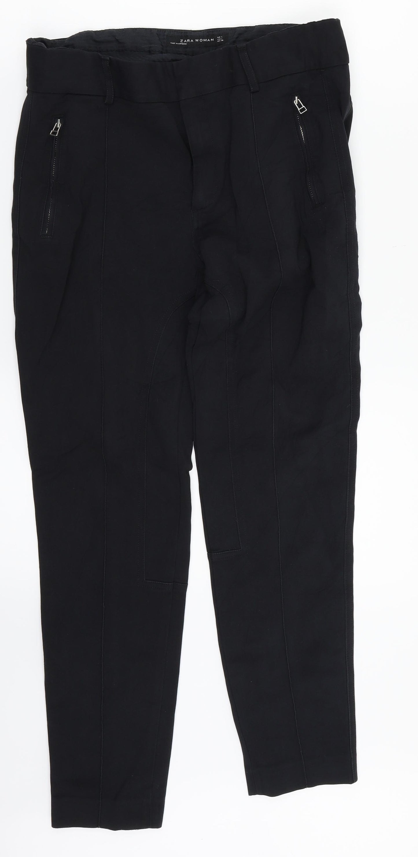 Zara Womens Black   Trousers  Size 14 L26 in