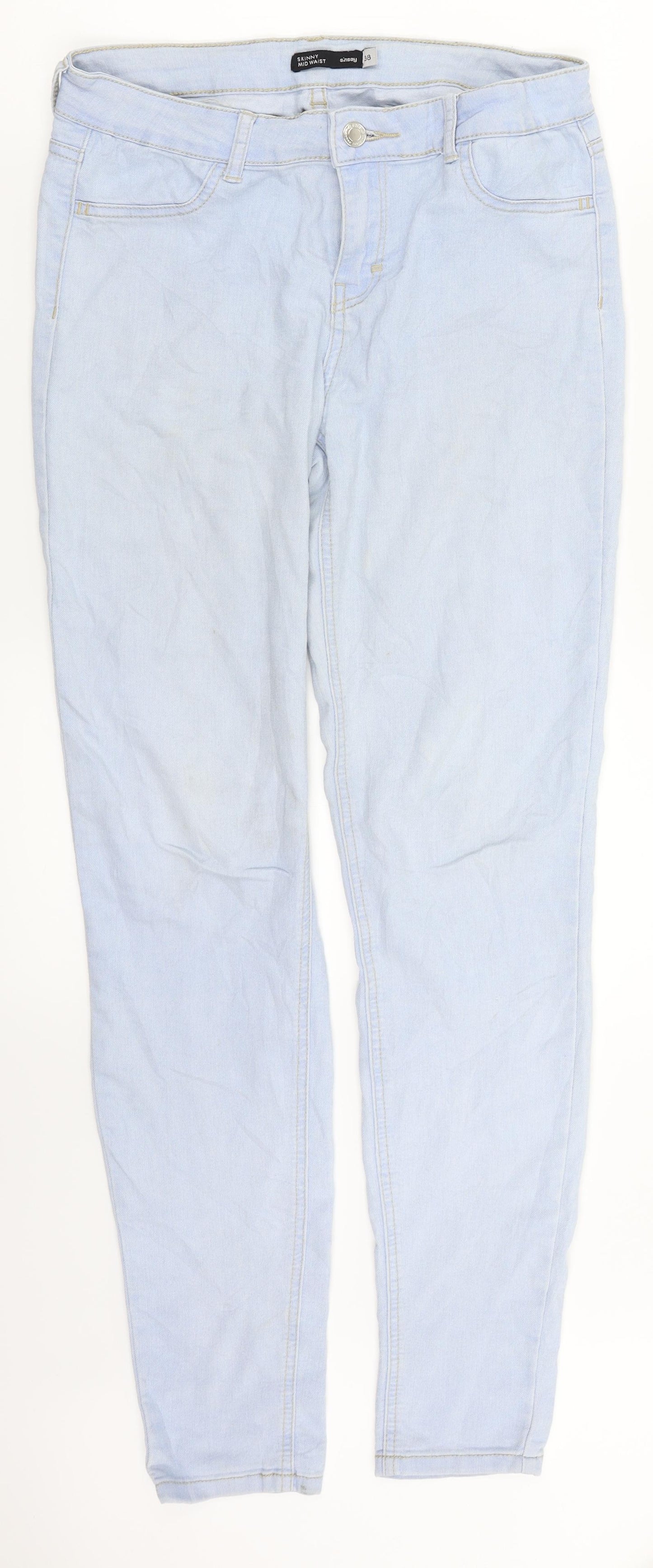 Sinsay Womens Blue  Denim Skinny Jeans Size 10 L29 in