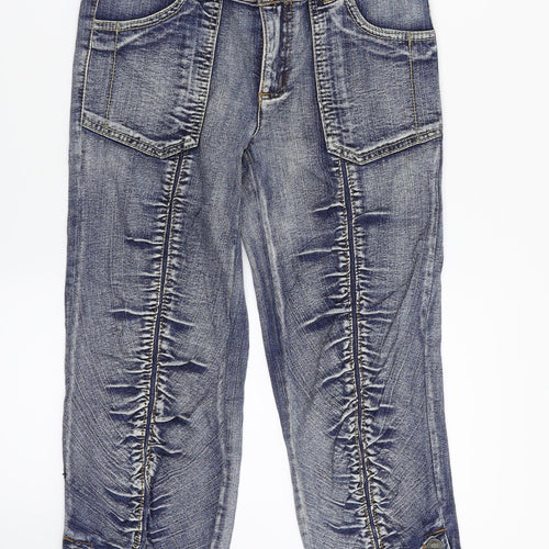 Rainbow Collection Womens Blue  Denim Straight Jeans Size 8 L23 in