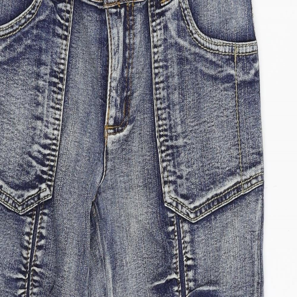 Rainbow Collection Womens Blue  Denim Straight Jeans Size 8 L23 in