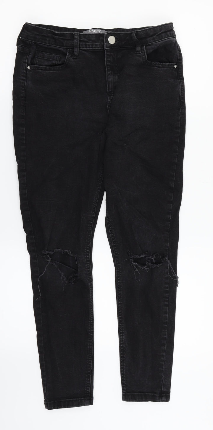 Dorothy Perkins Womens Black Denim Skinny Jeans Size 8 L26 in