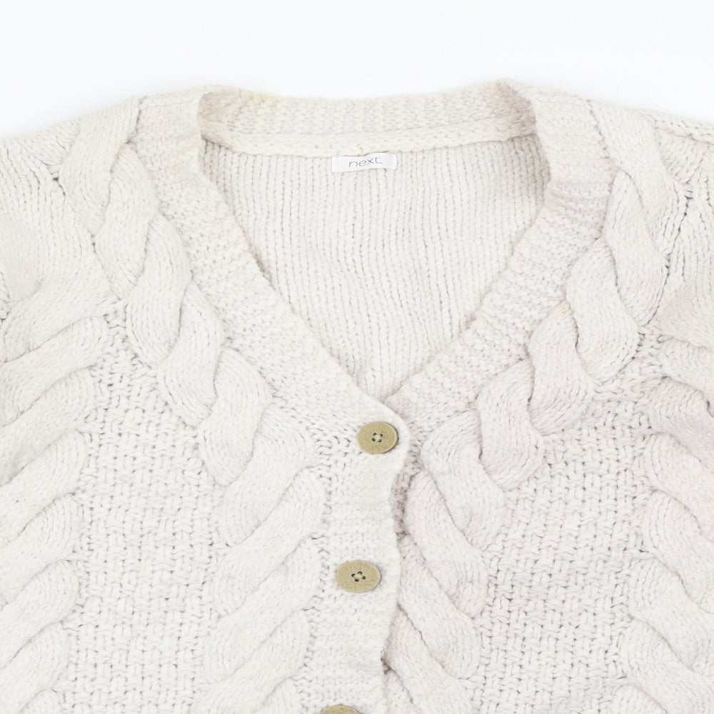 NEXT Girls White   Cardigan Jumper Size 16 Years