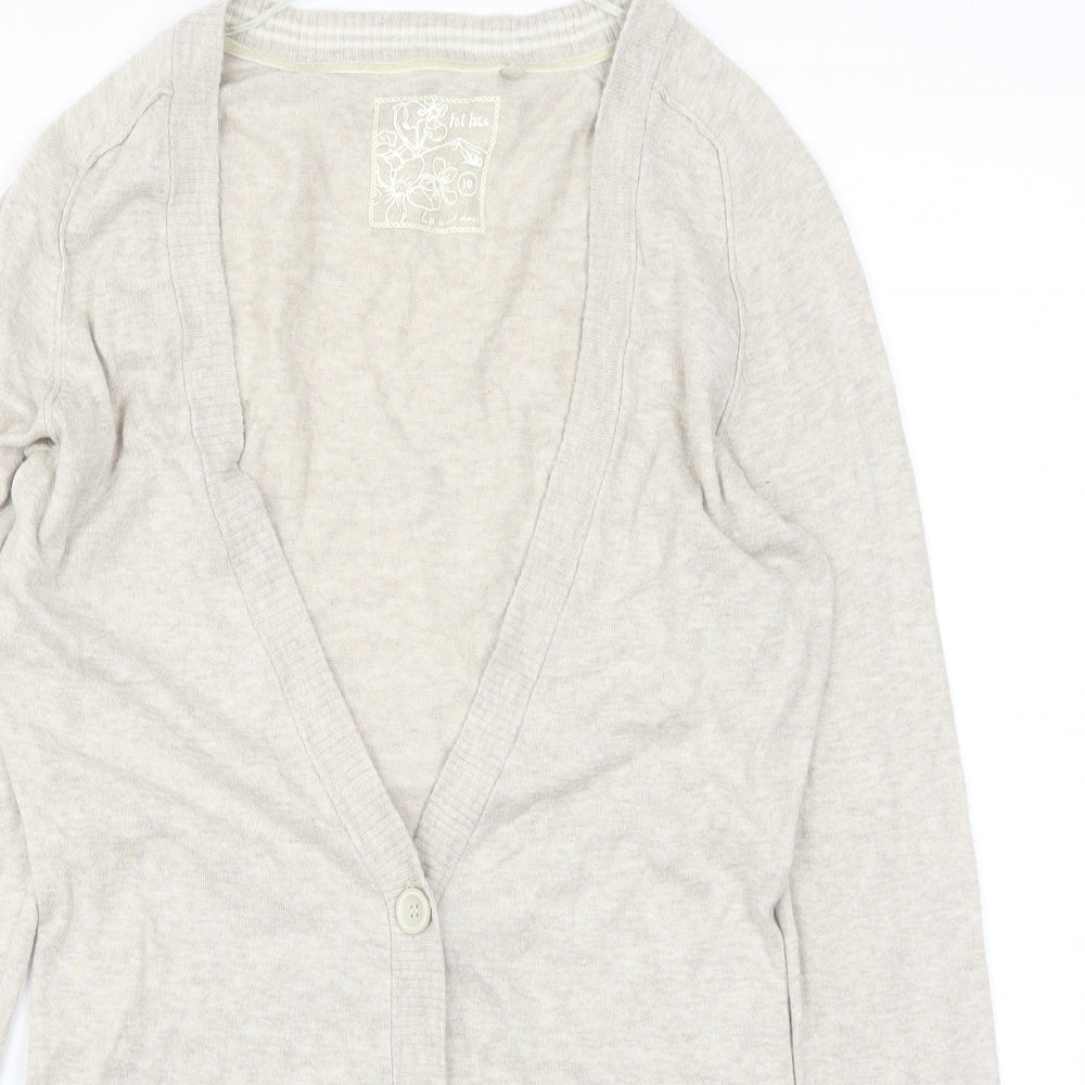 Fat Face Womens Beige   Cardigan Jumper Size 10