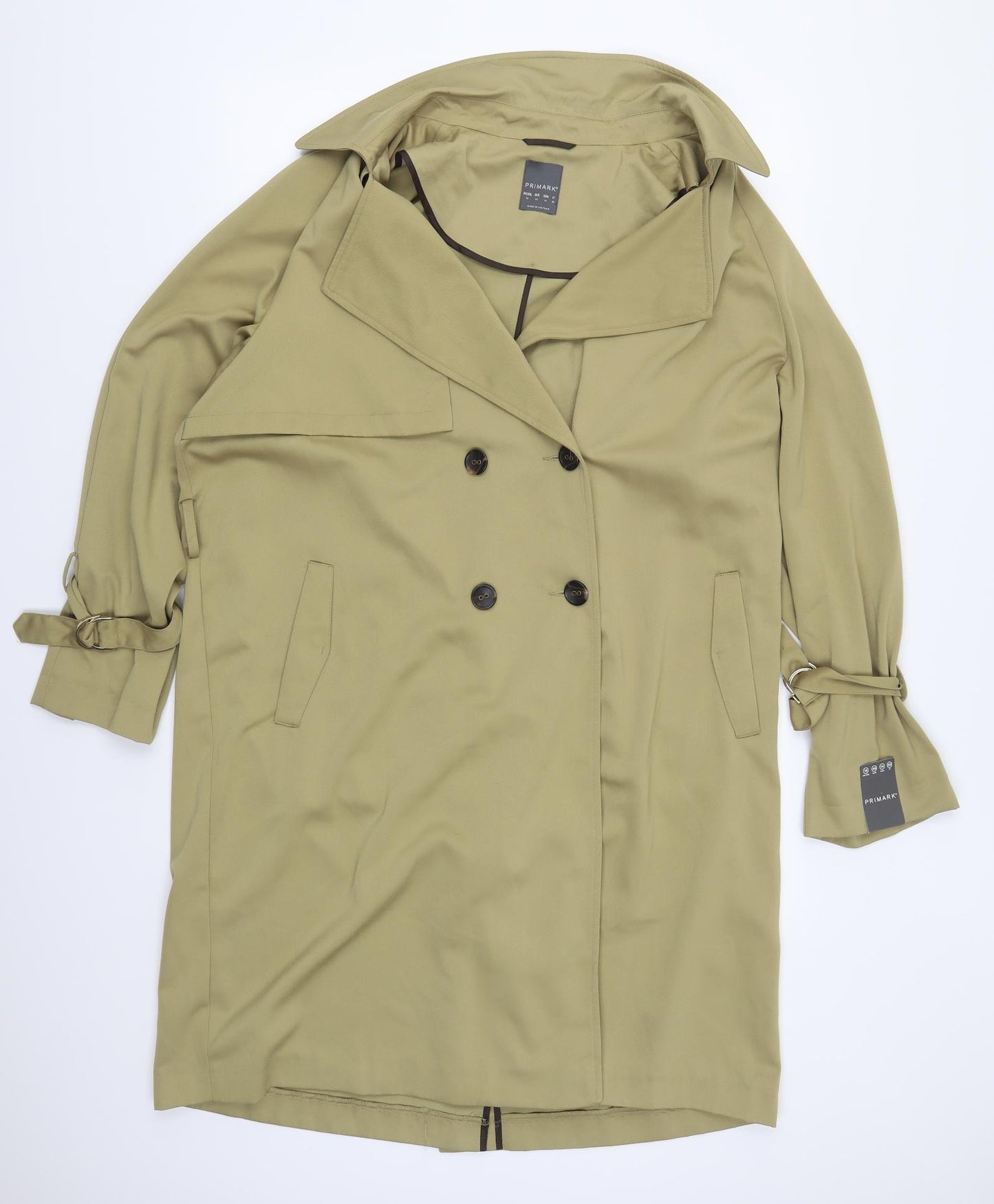 Primark Womens Green   Trench Coat Coatigan Size 18