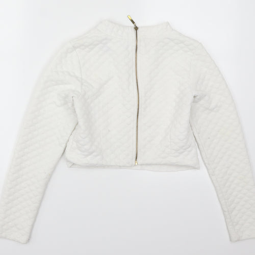 H&M Womens White   Pullover Sweatshirt Size XS
