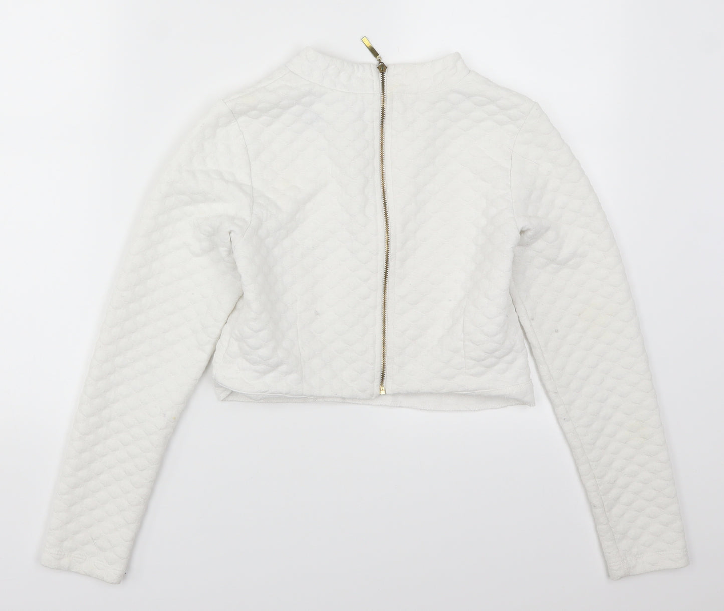 H&M Womens White   Pullover Sweatshirt Size XS