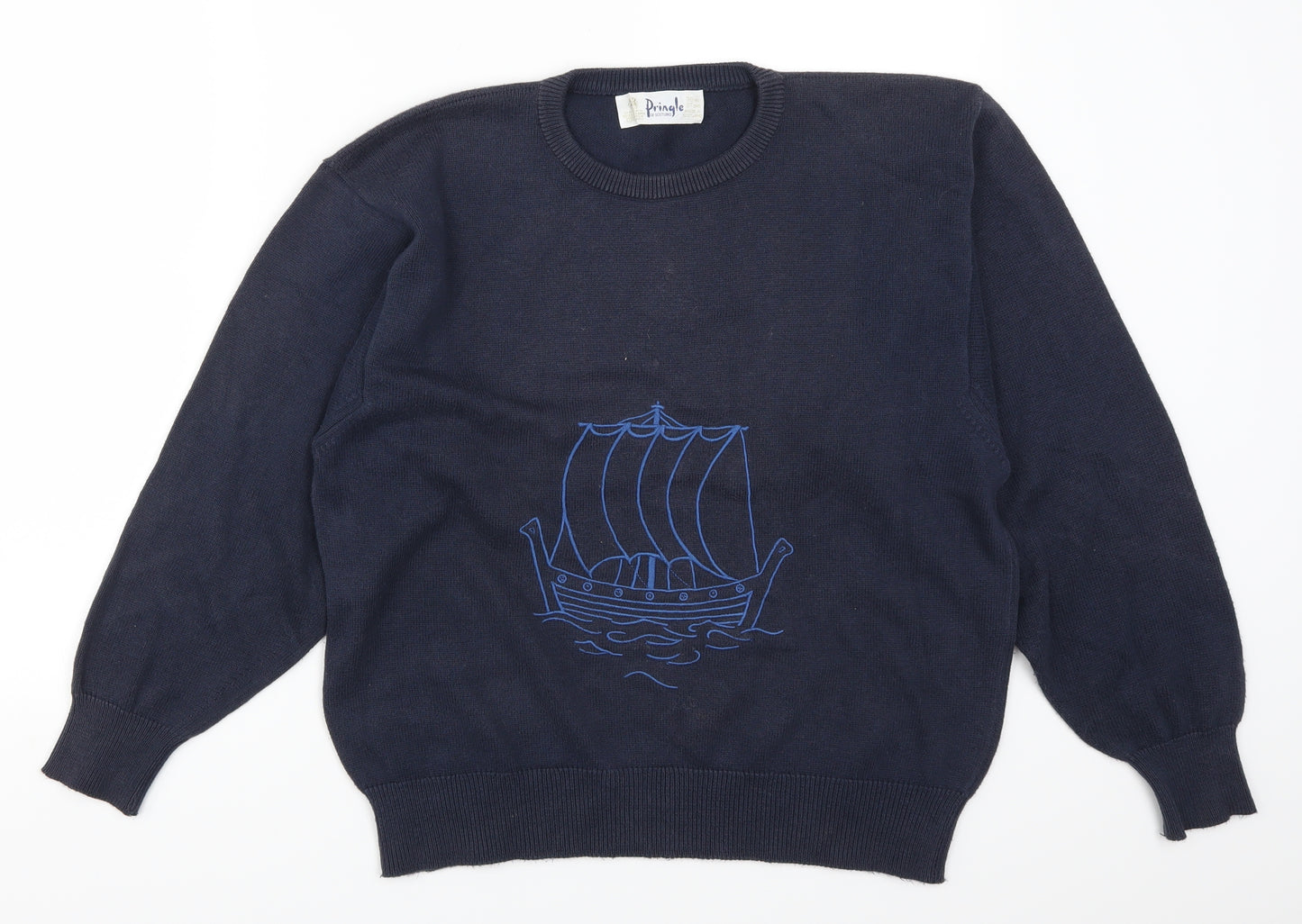 Pringle Mens Blue   Pullover Jumper Size M  - Boat