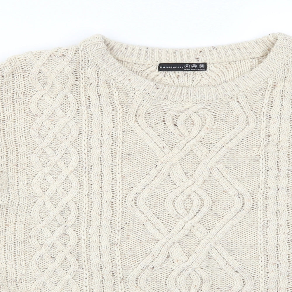 Atmosphere Womens Beige   Pullover Jumper Size 12